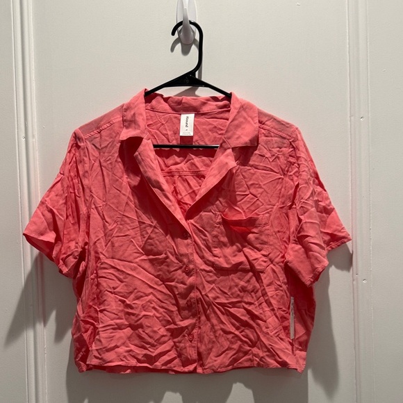 Abound Vibrant Pink Button-Down Shirt - Picture 1 of 3